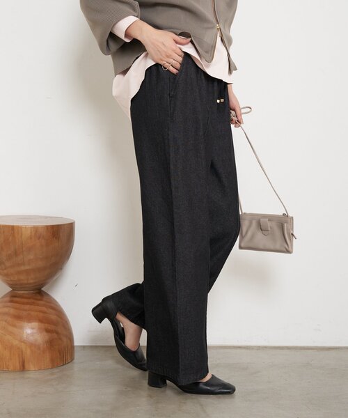 Jena espace merveilleux（ジェナ　エスパスメルヴェイユ）の「【待望のサイズ展開！快適楽ちん】デニムイージーパンツ（デニムパンツ・レディース・ブラック/ブルー系その他/ブルー・FREE/1/2）」の16枚目の写真