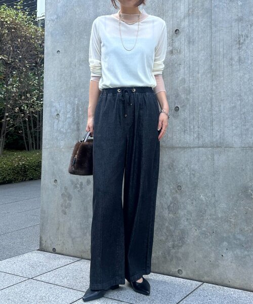 Jena espace merveilleux（ジェナ　エスパスメルヴェイユ）の「【待望のサイズ展開！快適楽ちん】デニムイージーパンツ（デニムパンツ・レディース・ブラック/ブルー系その他/ブルー・FREE/1/2）」の17枚目の写真