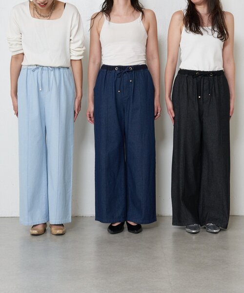 Jena espace merveilleux（ジェナ　エスパスメルヴェイユ）の「【待望のサイズ展開！快適楽ちん】デニムイージーパンツ（デニムパンツ・レディース・ブラック/ブルー系その他/ブルー・FREE/1/2）」の22枚目の写真