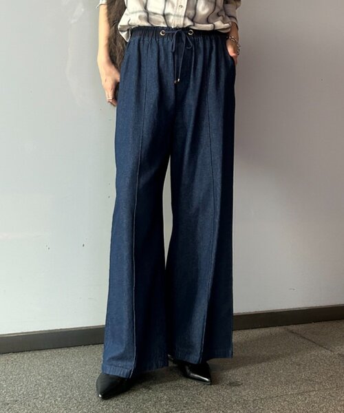 Jena espace merveilleux（ジェナ　エスパスメルヴェイユ）の「【待望のサイズ展開！快適楽ちん】デニムイージーパンツ（デニムパンツ・レディース・ブラック/ブルー系その他/ブルー・FREE/1/2）」の6枚目の写真