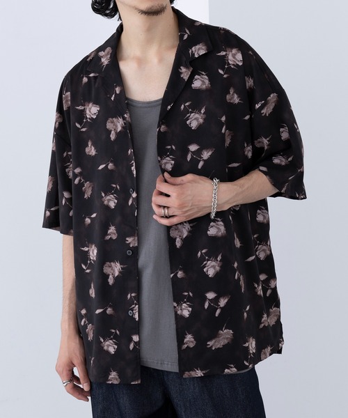 HAUS(ハウス)の「【HAUS】フラワーオープンカラーシャツ 252-3620(シャツ/ブラウス・メンズ・ブラック/ホワイト・M/L)」の12枚目の写真