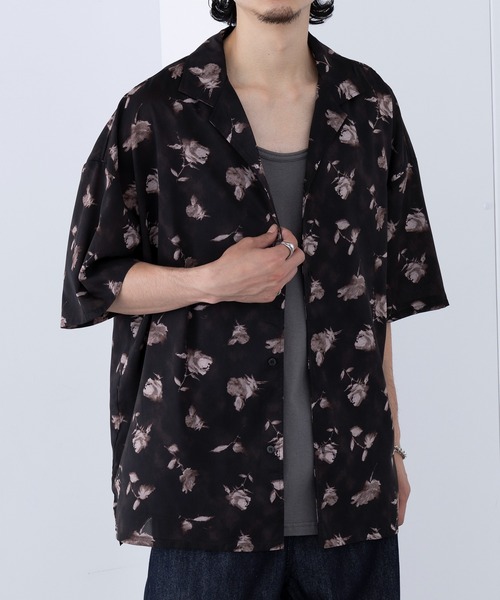 HAUS(ハウス)の「【HAUS】フラワーオープンカラーシャツ 252-3620(シャツ/ブラウス・メンズ・ブラック/ホワイト・M/L)」の13枚目の写真