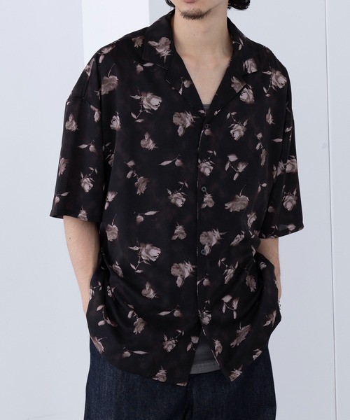 HAUS(ハウス)の「【HAUS】フラワーオープンカラーシャツ 252-3620(シャツ/ブラウス・メンズ・ブラック/ホワイト・M/L)」の9枚目の写真