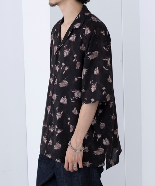 HAUS(ハウス)の「【HAUS】フラワーオープンカラーシャツ 252-3620(シャツ/ブラウス・メンズ・ブラック/ホワイト・M/L)」の10枚目の写真