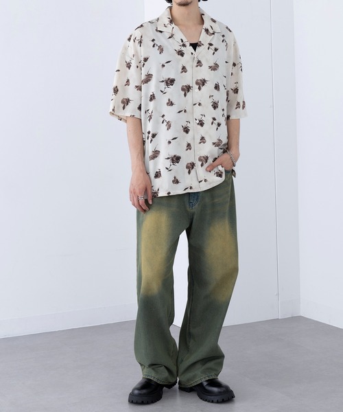 HAUS(ハウス)の「【HAUS】フラワーオープンカラーシャツ 252-3620(シャツ/ブラウス・メンズ・ブラック/ホワイト・M/L)」の7枚目の写真