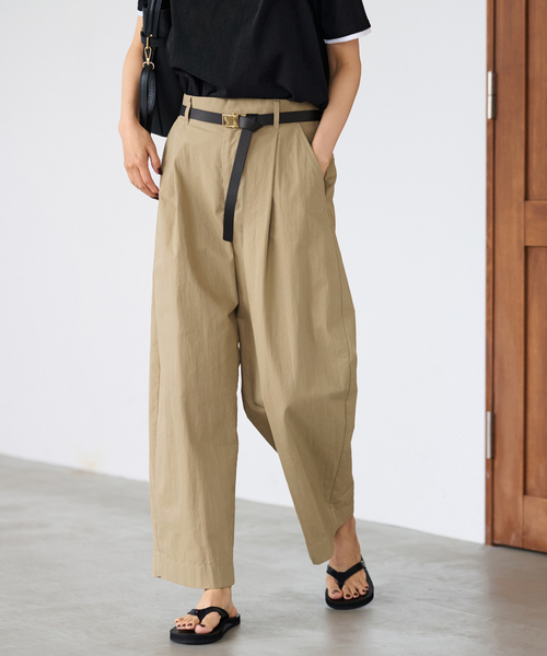 FRAMeWORK（フレームワーク）の「コットンナイロンクロップドパンツ（スラックス・レディース・ベージュ・36/38/40）」の7枚目の写真