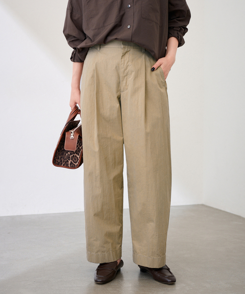 FRAMeWORK（フレームワーク）の「コットンナイロンクロップドパンツ（スラックス・レディース・ベージュ・36/38/40）」の14枚目の写真