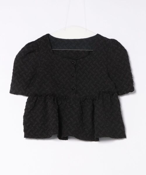 frunco(フランコ)の「ジャガードブラウス(シャツ/ブラウス・レディース・ブルー/ブラック/ホワイト・MEDIUM)」の5枚目の写真