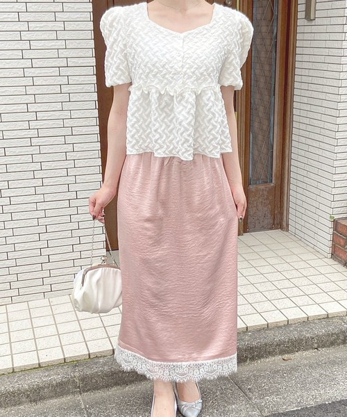 frunco(フランコ)の「ジャガードブラウス(シャツ/ブラウス・レディース・ブルー/ブラック/ホワイト・MEDIUM)」の13枚目の写真