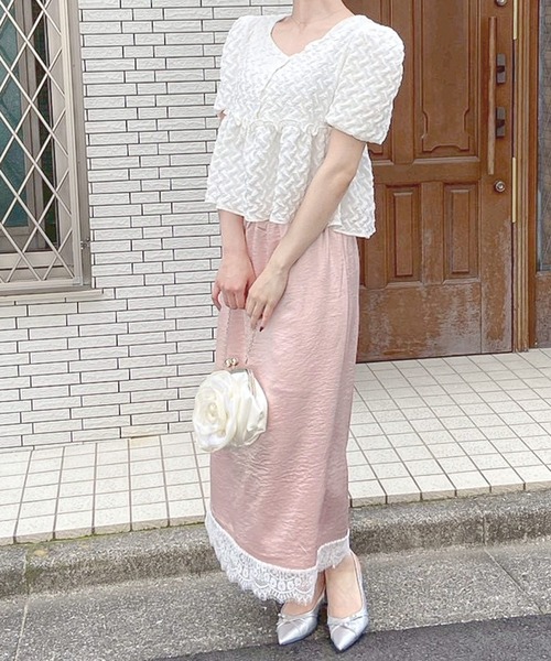 frunco(フランコ)の「ジャガードブラウス(シャツ/ブラウス・レディース・ブルー/ブラック/ホワイト・MEDIUM)」の17枚目の写真
