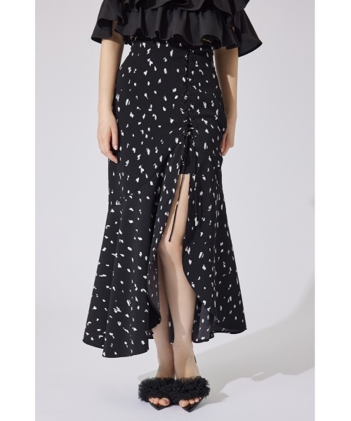 rienda（リエンダ）の「レースアップマーメイドスコートショートパンツ　夏服（スカート・レディース・ブラック/ホワイト・SMALL/MEDIUM）」の10枚目の写真
