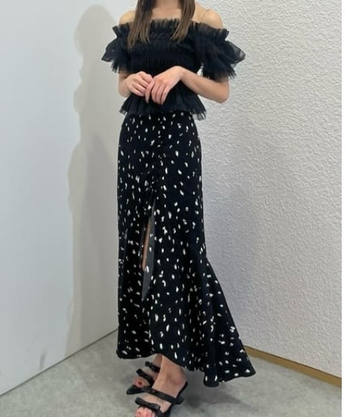 rienda（リエンダ）の「レースアップマーメイドスコートショートパンツ　夏服（スカート・レディース・ブラック/ホワイト・SMALL/MEDIUM）」の12枚目の写真