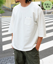 ikka | インレイ7分袖ポケットプリントＴ(Tシャツ/カットソー)