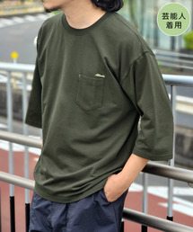ikka（イッカ）の「インレイ7分袖ポケットプリントＴ（Tシャツ/カットソー）」