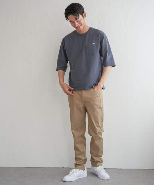 ikka(イッカ)の「インレイ7分袖ポケットプリントT(Tシャツ/カットソー・メンズ・ホワイト/ライム/ブルー/ブラック・M/L/XL/S)」の6枚目の写真