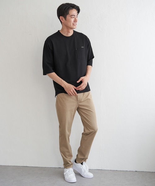 ikka(イッカ)の「インレイ7分袖ポケットプリントT(Tシャツ/カットソー・メンズ・ホワイト/ライム/ブルー/ブラック・M/L/XL/S)」の9枚目の写真