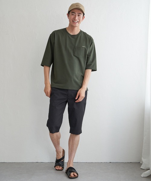 ikka(イッカ)の「インレイ7分袖ポケットプリントT(Tシャツ/カットソー・メンズ・ホワイト/ライム/ブルー/ブラック・M/L/XL/S)」の11枚目の写真
