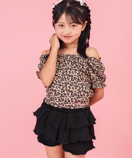 ANAP kids(アナップキッズ)の「パフスリーブ トップス(Tシャツ/カットソー・キッズ・ブラック/ブラウン/ホワイト・130cm/120cm/110cm)」の4枚目の写真