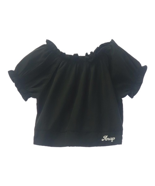 ANAP kids(アナップキッズ)の「パフスリーブ トップス(Tシャツ/カットソー・キッズ・ブラック/ブラウン/ホワイト・130cm/120cm/110cm)」の12枚目の写真
