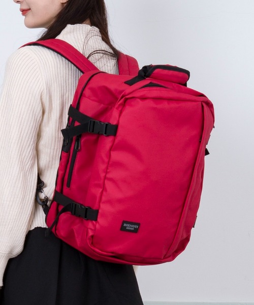 Rivel(リヴェル)の「【BIENOTI】トラベルバッグ バックパック 2WAY 24L(バックパック/リュック・メンズ・クリーム/レッド/オレンジ/イエロー/カーキ/ブラック・FREE)」の6枚目の写真