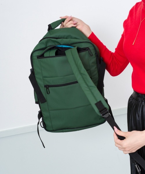 Rivel(リヴェル)の「【BIENOTI】トラベルバッグ バックパック 2WAY 24L(バックパック/リュック・メンズ・クリーム/レッド/オレンジ/イエロー/カーキ/ブラック・FREE)」の9枚目の写真