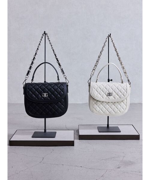 GYDA（ジェイダ）の「キルティング2WAYハンドBAG（ハンドバッグ・レディース・アイボリー/ブラック・FREE）」の3枚目の写真