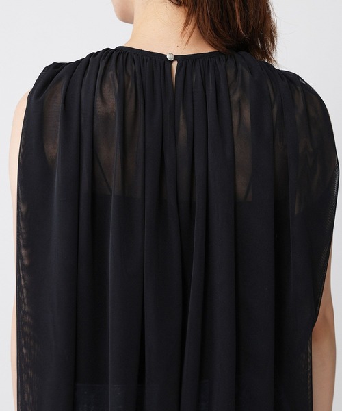 BABYLONE（バビロン）の「【吸汗加工】ダブルチュールノースリブラウス（シャツ/ブラウス・レディース・ボルドー/ブラック・フリー）」の18枚目の写真
