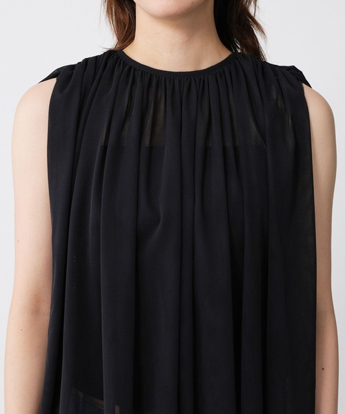 BABYLONE（バビロン）の「【吸汗加工】ダブルチュールノースリブラウス（シャツ/ブラウス・レディース・ボルドー/ブラック・フリー）」の19枚目の写真