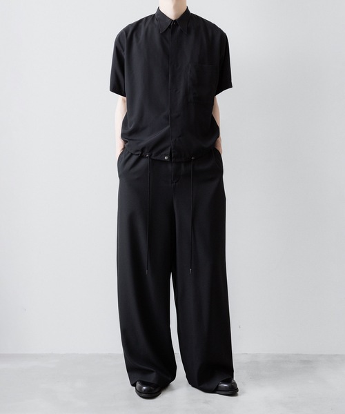ato(アトウ)の「OVERSIZED DRAW CORD SHIRTS(シャツ/ブラウス・メンズ・ホワイト/ブラック・44/46/48)」の14枚目の写真