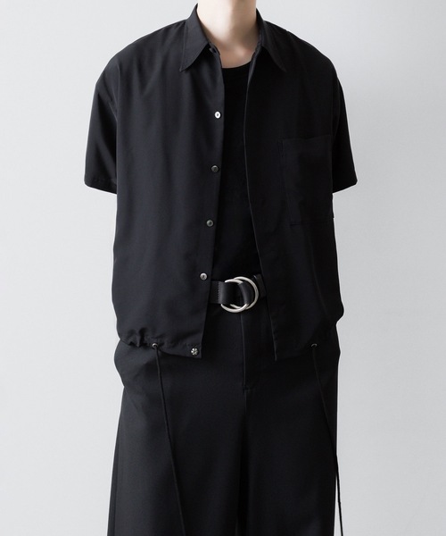 ato(アトウ)の「OVERSIZED DRAW CORD SHIRTS(シャツ/ブラウス・メンズ・ホワイト/ブラック・44/46/48)」の16枚目の写真