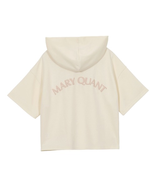 マリークワント MARY QUANT バックロゴ半袖 パーカ （ブラック） バックロゴ半袖 パーカ（パーカー）｜MARY QUANT（マリー