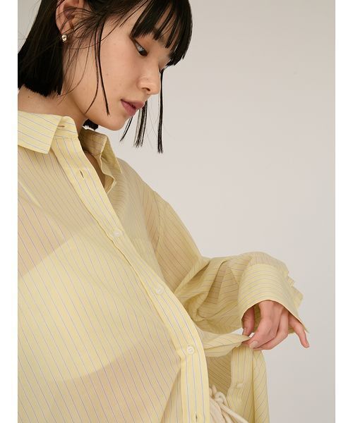 シアーストライプシャツ（ルームウェア/パジャマ）｜emmi（エミ