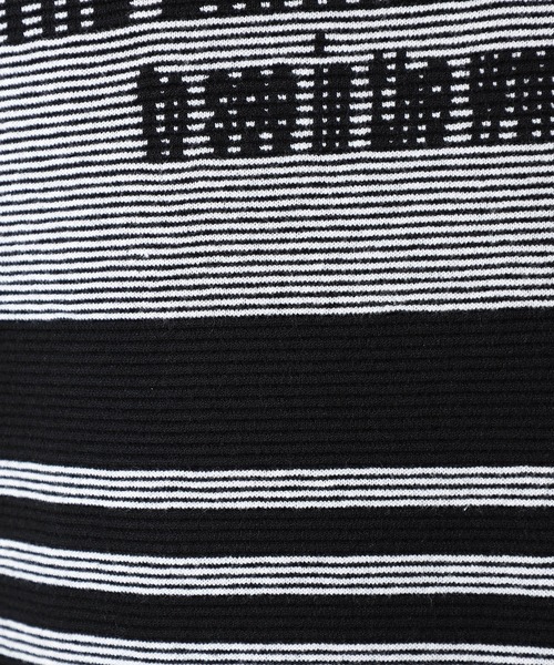 NICOLE CLUB FOR MEN（ニコルクラブフォーメン）の「【NICOLE SPORTS】ロゴタックジャカードボーダーニット（ニット/セーター・メンズ・オフホワイト/ブラック/その他・MEDIUM/LARGE/X-LARGE）」の4枚目の写真