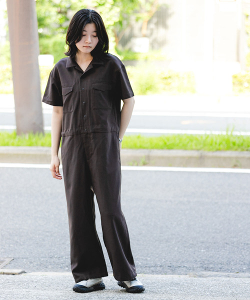 EKAL（エカル）の「『UR TECH』租毛ライク ジャンプスーツ（サロペット