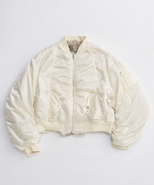 PRANK PROJECT(プランクプロジェクト)の「リバーシブルファーMA-1 / Reversible fur MA-1(MA-1・レディース・ブラック/アイボリー/カーキ・FREE)」の20枚目の写真