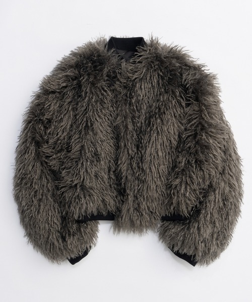 PRANK PROJECT(プランクプロジェクト)の「リバーシブルファーMA-1 / Reversible fur MA-1(MA-1・レディース・ブラック/アイボリー/カーキ・FREE)」の21枚目の写真