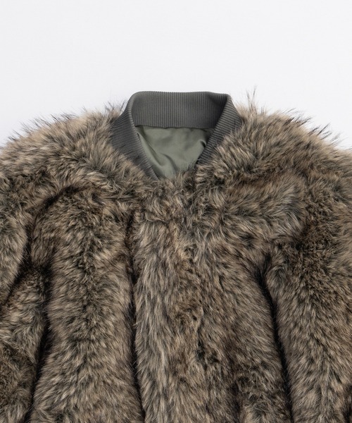 PRANK PROJECT(プランクプロジェクト)の「リバーシブルファーMA-1 / Reversible fur MA-1(MA-1・レディース・ブラック/アイボリー/カーキ・FREE)」の13枚目の写真