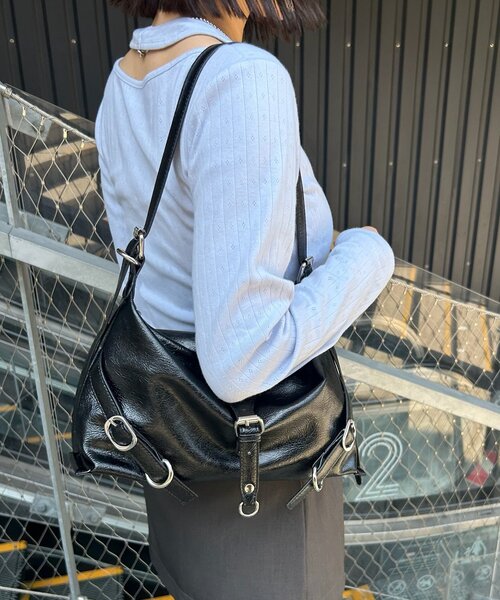 mystic（ミスティック）の「loti ベルトデザインショルダー（ショルダーバッグ・レディース・アイボリー/ブラック・ONE SIZE）」の21枚目の写真