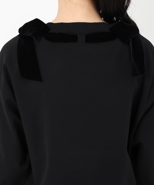 STRAWBERRY-FIELDS（ストロベリーフィールズ）の「ポーツポリー_ベルベットリボンニット（ニット/セーター・レディース・ブラック/ブラウン・2）」の8枚目の写真