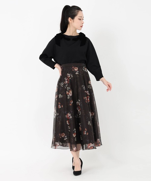 STRAWBERRY-FIELDS（ストロベリーフィールズ）の「ポーツポリー_ベルベットリボンニット（ニット/セーター・レディース・ブラック/ブラウン・2）」の11枚目の写真