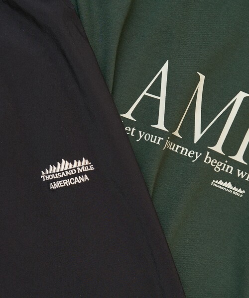 FREAK'S STORE(フリークスストア)の「Americana × THOUSAND MILE × FREAK'S STORE/アメリカーナ × サウザンドマイル 別注 フレンチスリーブTシャツ スカートセットアップ/ロゴTシャツ バルーンスカート セットアップ(スカート・レディース・ブラウン/グリーン/ベージュ/ブラック・フリ-)」の20枚目の写真