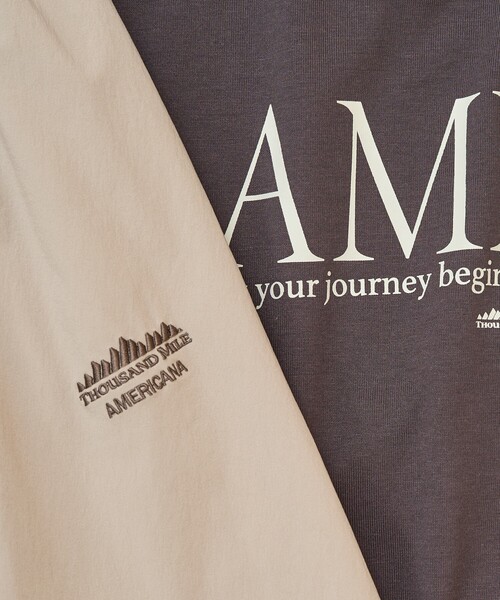 FREAK'S STORE(フリークスストア)の「Americana × THOUSAND MILE × FREAK'S STORE/アメリカーナ × サウザンドマイル 別注 フレンチスリーブTシャツ スカートセットアップ/ロゴTシャツ バルーンスカート セットアップ(スカート・レディース・ブラウン/グリーン/ベージュ/ブラック・フリ-)」の21枚目の写真