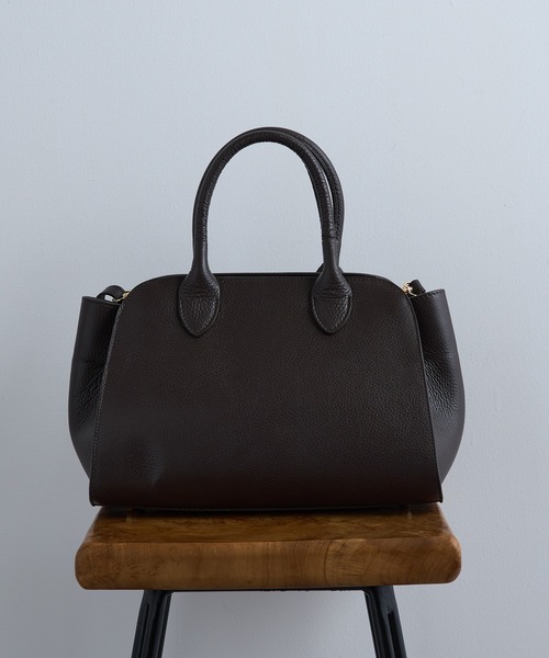 AULENTTI】カウレザー金具ベルトショルダーバッグ DOLLARO(M&E) FB