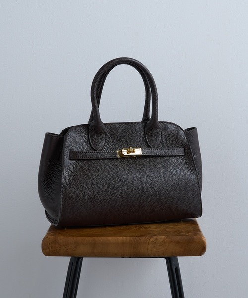 AULENTTI】カウレザー金具ベルトショルダーバッグ DOLLARO(M&E) FB