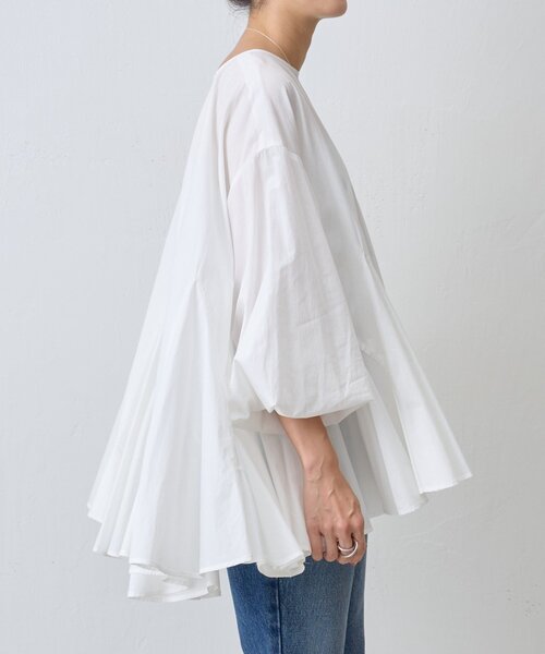 BEARDSLEY（ビアズリー）の「花びらフレアーブラウス（シャツ/ブラウス・レディース・ホワイト/ブラック・FREE）」の4枚目の写真