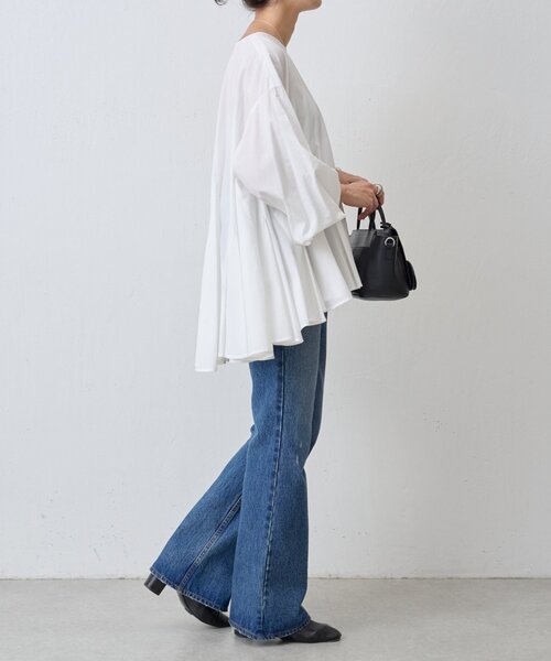 BEARDSLEY（ビアズリー）の「花びらフレアーブラウス（シャツ/ブラウス・レディース・ホワイト/ブラック・FREE）」の8枚目の写真