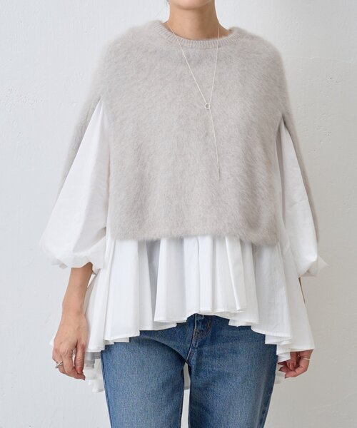 BEARDSLEY（ビアズリー）の「花びらフレアーブラウス（シャツ/ブラウス・レディース・ホワイト/ブラック・FREE）」の10枚目の写真