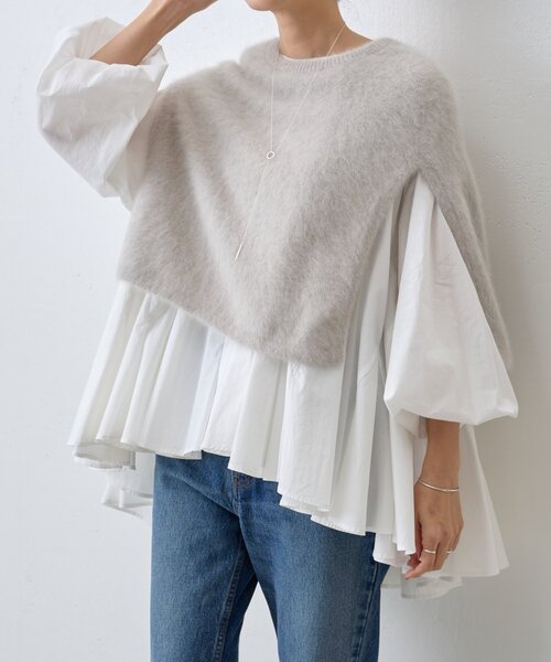 BEARDSLEY（ビアズリー）の「花びらフレアーブラウス（シャツ/ブラウス・レディース・ホワイト/ブラック・FREE）」の11枚目の写真