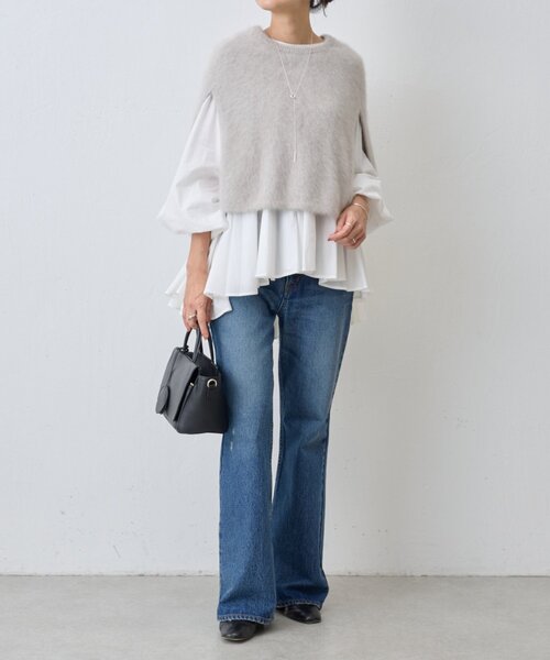 BEARDSLEY（ビアズリー）の「花びらフレアーブラウス（シャツ/ブラウス・レディース・ホワイト/ブラック・FREE）」の12枚目の写真