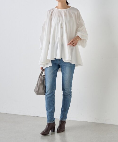 BEARDSLEY（ビアズリー）の「花びらフレアーブラウス（シャツ/ブラウス・レディース・ホワイト/ブラック・FREE）」の15枚目の写真